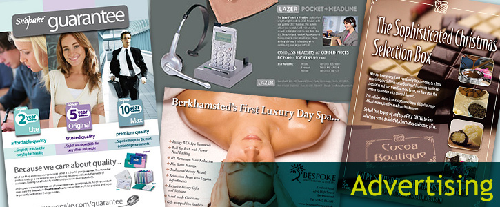a montage image of some of the advertising we have created